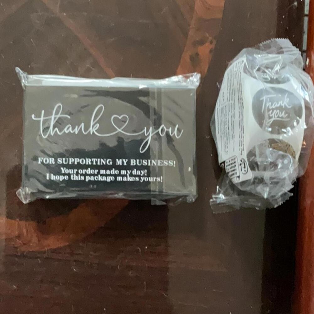 550 Thank you business cards and stickers